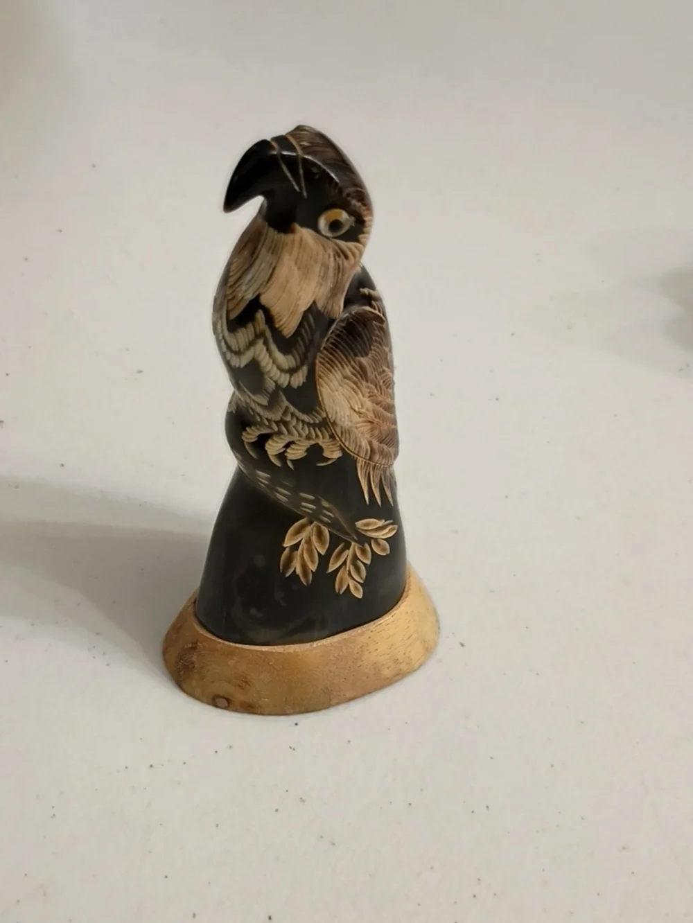 Buffalo Horn Eagle Sculpture